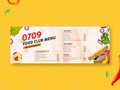 Food Menu Facebook Cover cover banner facebook cover food food banner food cover food menu instagram post menu design restaurant restaurant banner restaurant cover restaurant menu social media cover vegetable