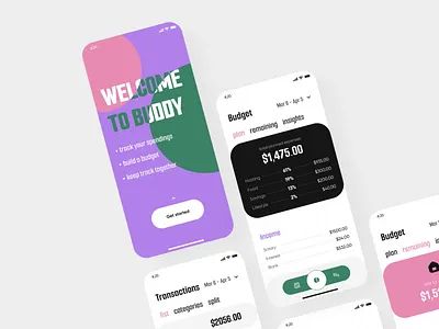 Buddy budget — app redesign concept android android app android mobile app app design application budget budget app design finance finance app ios ios app ios mobile mobile mobile application ui ux