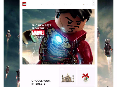 Lego app branding design minimal photoshop typography ui ux web website