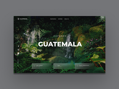 Guatravel glassmorphism ui ux uxui webdesign