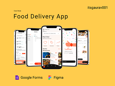 Food Delivery App 2021 - Case Study adobe illustrator business design design figma food delivery illustration mobile application design ui user experience ux waller