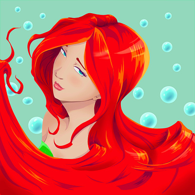 Redhaired girl girl hair illustration vector