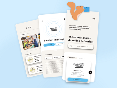 Support Your Local Shops Delivery App blue booking booking app clean clean ui concept corona creative delivery delivery app design minimal ui ux volunteer