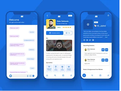 Mentor App mobile product design ui uiux ux