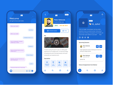 Mentor App mobile product design ui uiux ux