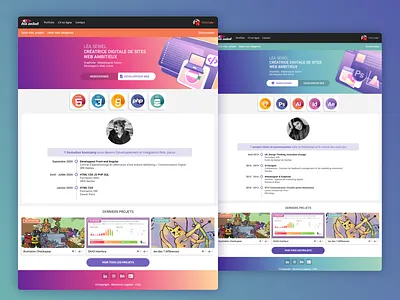 Portfolio // UI UX Développement Web book css developpement web html integration js logo mysql php portfolio projects ui ux design webdesign