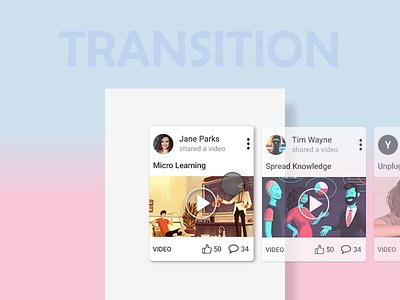 Card transition card card transition motion design