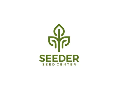 seeder logo design branding design fiverrgigs icon logo minimalist logo organic logo plant logo seed logo vector