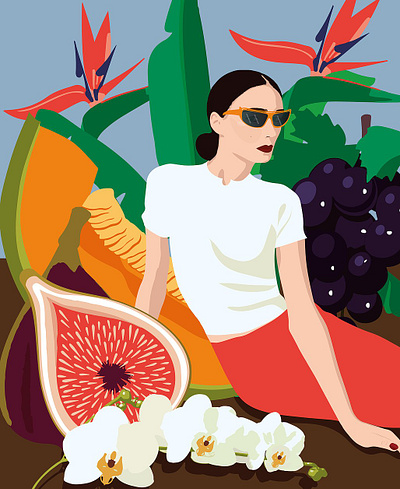 Organic - Camila Pinheiro fashion illustration nature tropical