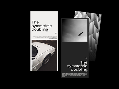 The symmetric doubling black blackandwhite editorial editorial design experimental minimal minimalism mobile retouch symmetrical