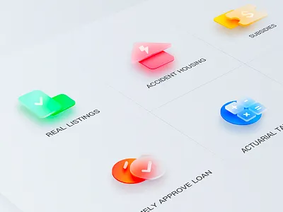 3D Frosted glass icon glass icon icon set logo 设计