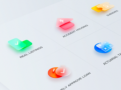 3D Frosted glass icon glass icon icon set logo 设计