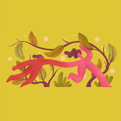 Original sin 2d abstract character flat illustration mustard original shapes simple sin weird