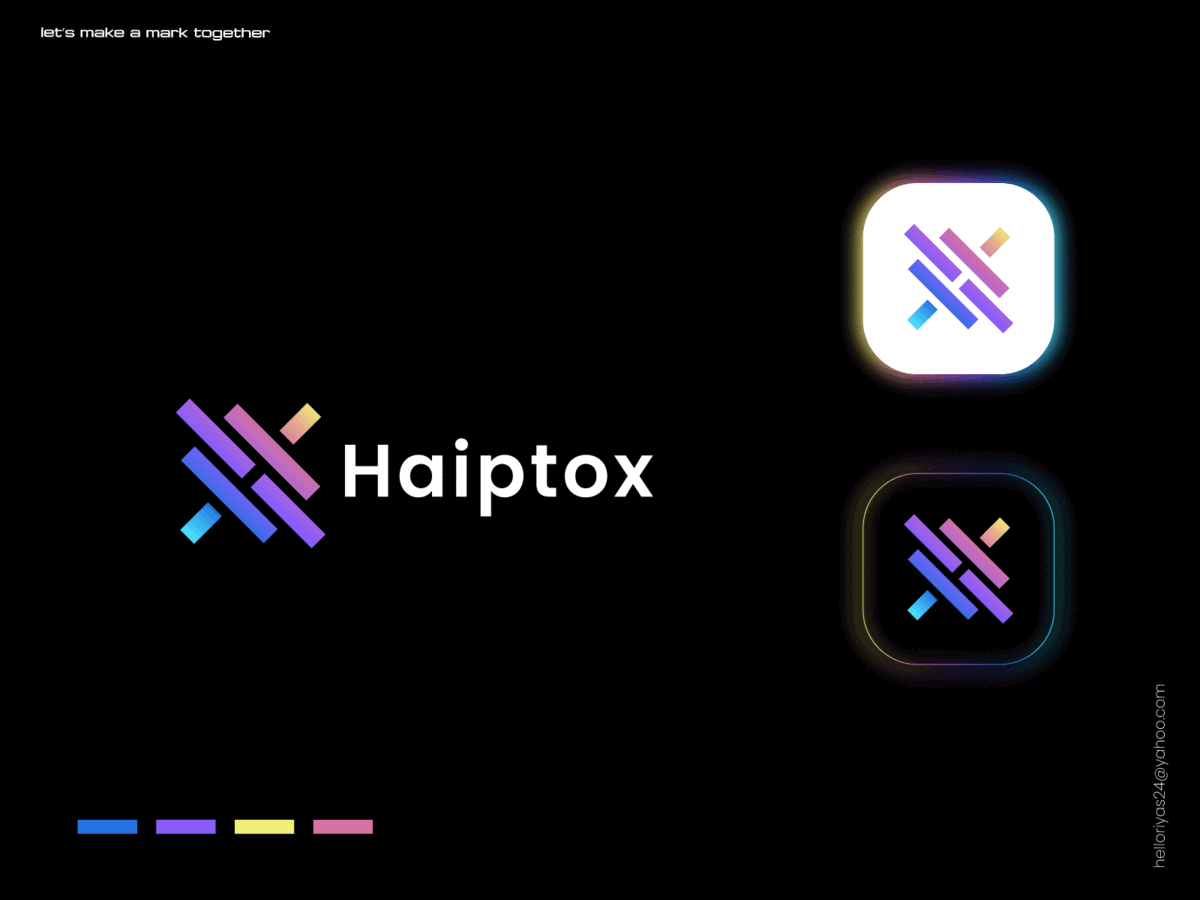 haiptox logo branding design ecommerce h logo x