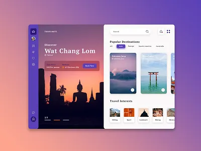 Travel Web Template concept digital template template design travel webdesign