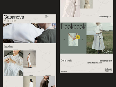 Clothes Brand Website atelier clothes clothing brand design design studio fashion graphic design home page interaction interface minimalism ui user experience ux web web design web layout web marketing website website design