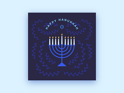 Happy Hanukkah hanukkah holiday illustration menorah