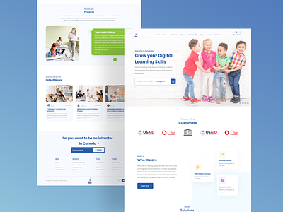 Kids Landing Page design dribbble kids kids education kids landing page landing page landing page design ui uiux web design website design