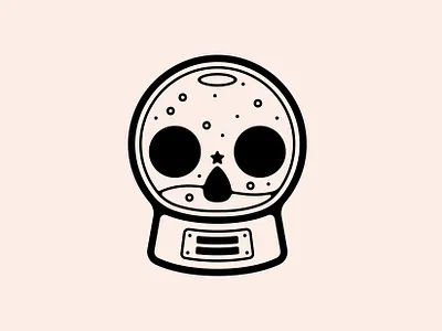 Skull Snowglobe abstract christmas design digital art double meaning flat holiday holidays icon illustration lineart logo minimal skull snowglobe tattoo vector wit