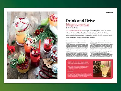 Editorial Creative Design art art direction creative editorial design graphic design greek food holiday no low alcohol drinks restaurants