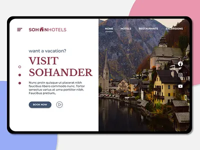 SOHAN HOTELS dashboad homepage ui uidesign ux webdesign website