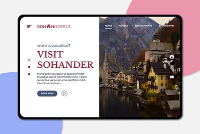 SOHAN HOTELS dashboad homepage ui uidesign ux webdesign website