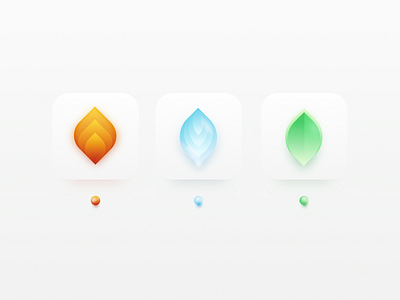 🔥 // 💦 // 🍃 Starter Icons bigsur fire icon iconography leaf ui water