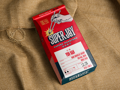 Super Joy Coffee Roasters bag brand brand identity branding chinese coffee coffee bag coffee shop coffeeshop culture joy logo packaging roaster roasters super superjoy