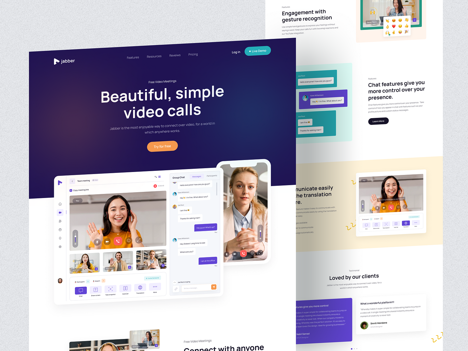 Video Calling site Design by Sajib Rahman on Dribbble