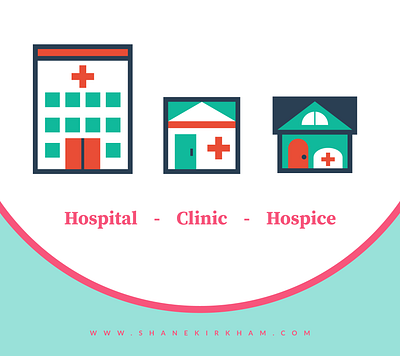 Hospital Clinic Hospice Vector Icons adobe illustrator design flat icon illustration illustrator minimal vector web