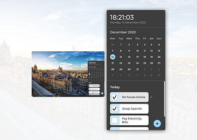 Daily UI - 038 - Calendar 038 calendar dailyui pc plugin redesign windows10