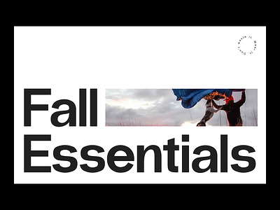 Fall Essentials clean editorial fashion gif grid layout minimal sustainability typography ui website white space