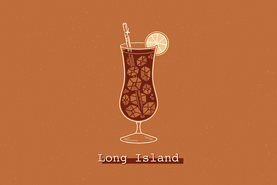 Long Island Iced Tea cocktail cocktail illustration cocktails daily illustration daily illustrations day 4 digital artist digital illustration digitalart illustration illustration art illustration artist procreate procreate art truegrittexturesupply