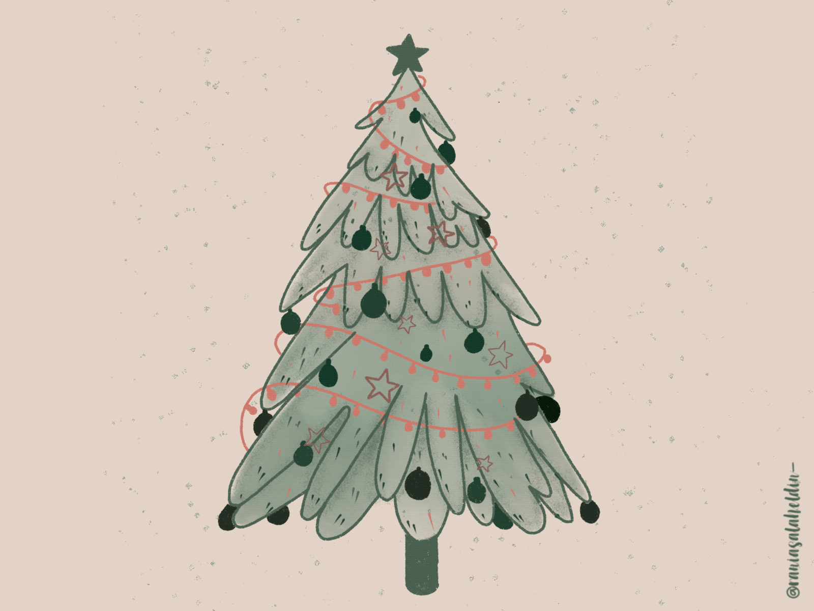 Happy Christmas Eve 🎄🎅 animated gif animation animation 2d christmas christmas illustration christmas tree gif gif art grain texture happy christmas illustration illustration art lights procreate procreate animation procreate art