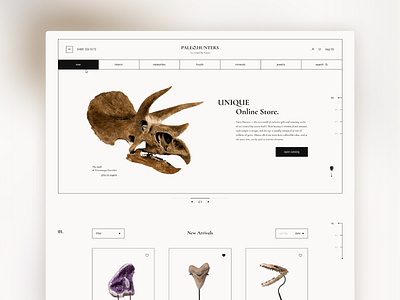 PALEO HUNTERS | Online store design figma homepage main page online shop online shopping online store ui web