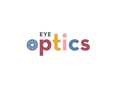 Eye Optics branding colorful concept doctor eyes eyesight logo medical office optometrist
