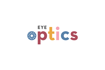 Eye Optics branding colorful concept doctor eyes eyesight logo medical office optometrist