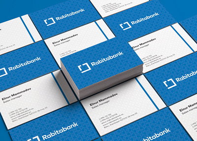 Rabitabank business card design 2020 bank brand brand design brand identity branding branding design business business card business card design business cards design logo logo design minimalism portfolio typography vector