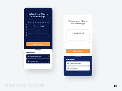 Upload files to cloud branding dailyuichallenge design design trend designer figma glassmorphism mobile mobileui new today trends 2021 ui uidesign uiux