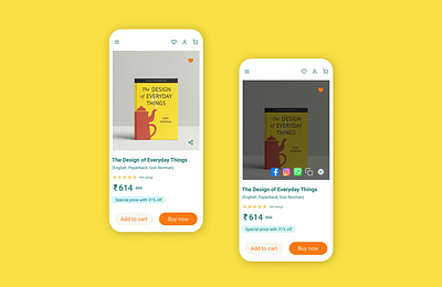 social share - Online book store app 010 app book book store dailyui dailyuichallenge design facebook instagram minimal online online book online book store social share social sharing socialshare ui design uidesign uiux whatsapp