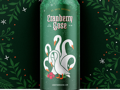 12 Days of Brewing :: 6 Geese a Laying beer can design branding cpg design illustration vector