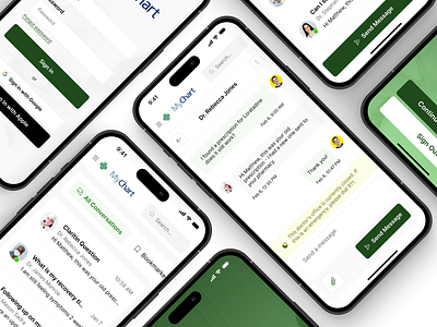 MyChart Mobile Message Center Concept app app ui graphic design illustration mobile ui product design ui ux vector website