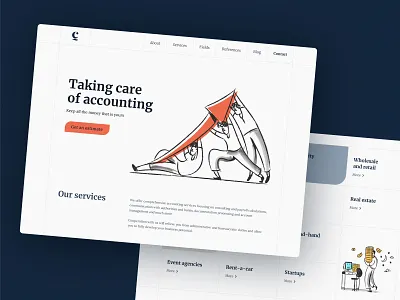 Branding + UI/UX design | Accounting agency accounting branding case satudy consulting finance identity showcase social social media ui