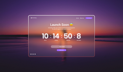 Countdown Timer :: Daily UI 014 014 blurred background countdown countdowntimer daily 100 challenge dailyui dailyuichallenge glassmorphism glassy