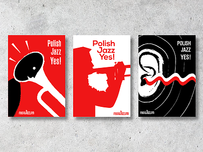 Poster / Polish Jazz Yes! brand branding design idea illustration logo mark negative typography ui
