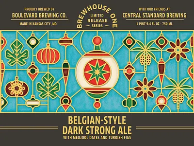 Boulevard Brewing beer beer label packaging stained glass