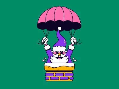 Santa character christmas flat icon illustration loop santa santa claus shadow simple vector xmas