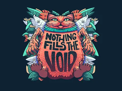 *slaps tum* This Bad Boi Can Fit So Much Void. artwork cat chonk fish hefty illustraion illustrator kitty nothing procreate thicc void