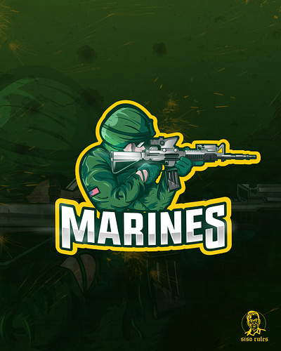 Marines illustraion logo vector vectorart