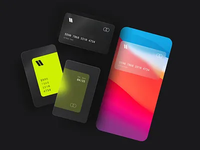 Credit Card Design bank branding card cards ui creditcard dark dark ui debit card freelancer glass glassy glow illustration interaction design mac trending ux visual art visual design